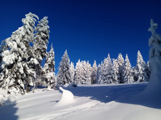 Balade nocturne en montagne hivernale Balade nocturne en montagne hivernale